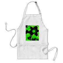 Green and Black Daffodils Apron