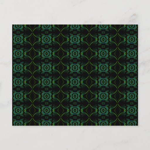 Green and black floral pattern. custom flyer