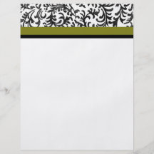 Green and Black Floral Pattern Personalized Flyer