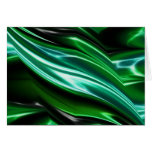 Green and black marble greeting card