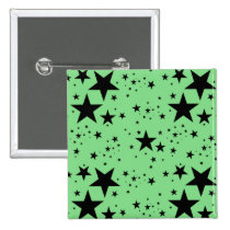 Green and Black Stars pattern buttons
