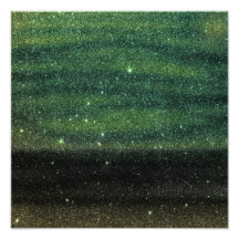 Green and Black Trendy Gradient Glitter Photo Print