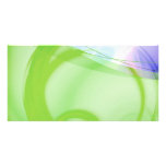 Green and Blue Abstract Design Photo Cards