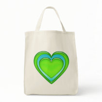 Green And Blue Candy Gel Heart Organic Bag