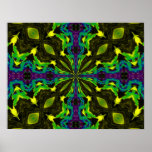 GREEN AND BLUE CROSS PRINT