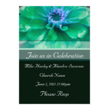 Green and Blue Custom Invitation