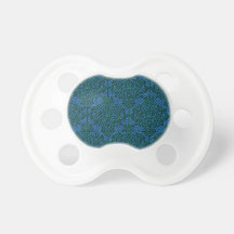Green and Blue Damask Baby Pacifiers