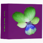 Green and Blue Pansy Custom Binder