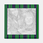 Green and blue photo frame refrigerator magnets