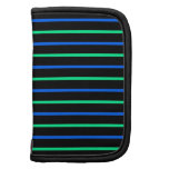 Green and Blue Stripes on Black Planners