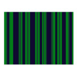 green and blue stripes postcard