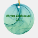 Green And Blue Waters Ornaments