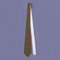 Green and Brown Diamond Pattern ties