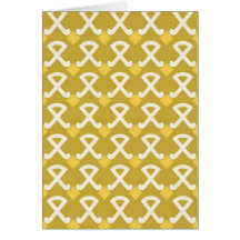 Green and Gold Diamonds and Hooks Patterns Cards
