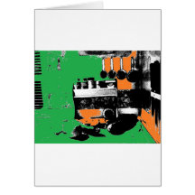 Green and Gold Kitchen Card