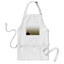 Green and Grey Cat Nap Apron