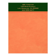 green and orange business custom letterhead