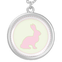 Green and Pink Bunny Necklace necklaces