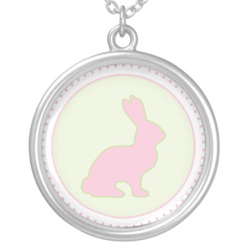 Green and Pink Bunny Necklace