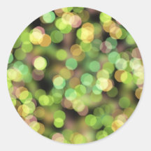 Green and Pink Festive Lights Round Sticker