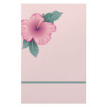 Green and Pink Flower Customized Stationery
