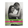 Green and Pink Photo Card Save The Date Postcards