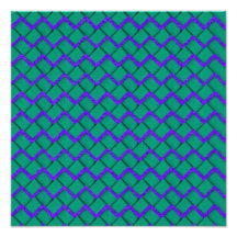 Green and Purple Paper Zig Zag Photo Print