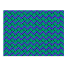 Green and Purple Paper Zig Zag Postcards