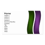 Green and Purple waves Business Card Templates