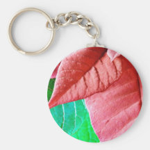 Green And Red Leaves Key Chain