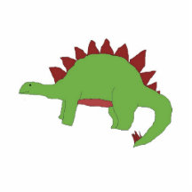 Green and Red Stegosaurus sculpture Photo Cutout
