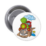 Green and Red Train Tshirts and Gifts Buttons