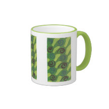 Green and Swirls Mugs