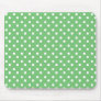 GREEN AND WHITE DOTS MOUSEPAD