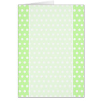 Green and White Polka Dot Pattern. Spotty. Greeting Cards