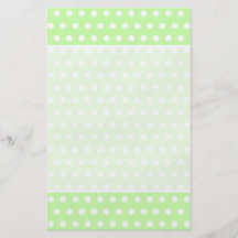 Green and White Polka Dot Pattern. Spotty. Flyers