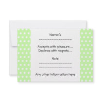 Green and White Polka Dot Pattern. Spotty. Announcements