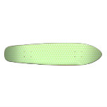 Green and White Polka Dot Pattern. Spotty. Skate Board