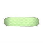 Green and White Polka Dot Pattern. Spotty. Skate Board Decks