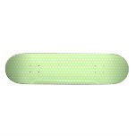 Green and White Polka Dot Pattern. Spotty. Skate Board Deck