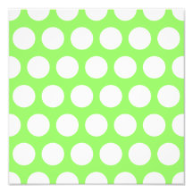 Green and White Polka Dots Photographic Print