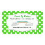 Green And White Rainbow: Candy Business Card