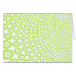 Green and White Shapes Against a Black Background Greeting Card