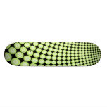 Green and White Shapes Against a Black Background Skate Board Deck