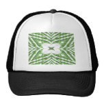 green and white striped pattern, floral angles hat
