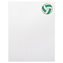 green and white volleyball personalized letterhead