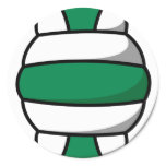 green and white volleyball sticker