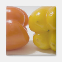 Green and Yellow Bell Peppers Magnets