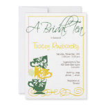 Green and Yellow Bridal Shower Invitation | Tea