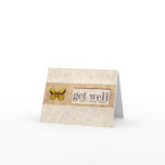 Green and Yellow Butterfly Get Well Soon Card